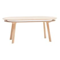 Table à manger Parati en bois massif ceinture blanche 160 x 90 cm offre à 2019€ sur Cuisines Schmidt