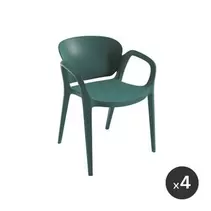 Chaise Octave en résine bleue intérieur extérieur - lot de 4 offre à 288,11€ sur Cuisines Schmidt