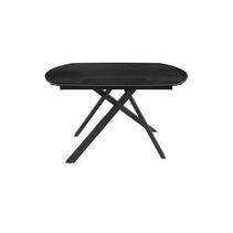 Table à manger extensible Stromboli en céramique et piètement acier noir 130-190 cm - finition Titane offre à 2449€ sur Cuisines Schmidt