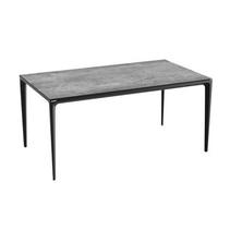 Table à manger Valencia en céramique et piètement acier noir l.160 cm - finition gris clair offre à 1699€ sur Cuisines Schmidt