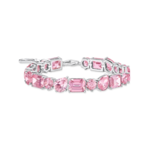 Bracelet rivi&egrave;re en argent avec 20&nbsp;pierres rose vif de la collection  dans la boutique en ligne de THOMAS SABO offre à 598€ sur Thomas Sabo