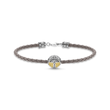 Bracelet en cuir gris arbre de l&#39;amour or de la collection  dans la boutique en ligne de THOMAS SABO offre à 139€ sur Thomas Sabo