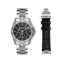 Montre pour homme Rebel at Heart t&ecirc;te de mort argent noir de la collectiondans la boutique en ligne de THOMAS SABO offre à 598€ sur Thomas Sabo