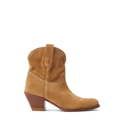 Bottes western en vachette velours offre à 599€ sur Ralph Lauren