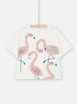 T-shirt à sequins imprimé flamant rose pour fille offre à 4,19€ sur DPAM