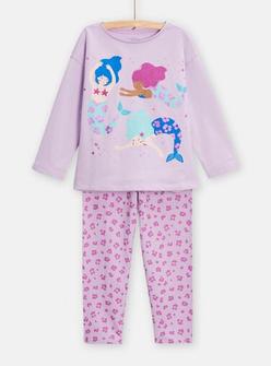 Pyjama violet animation sirènes pour fille offre à 11,99€ sur DPAM