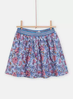 Jupe réversible bleu lavande à imprimé fleuri pour fille offre à 14,99€ sur DPAM