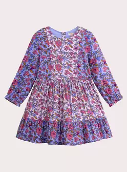 Robe patchwork imprimé fleuri bleu et rose pour fille offre à 20,99€ sur DPAM