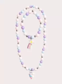 Parure collier et bracelet licorne pour fille offre à 6,99€ sur DPAM