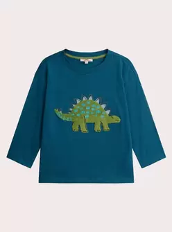 T-shirt bleu turquoise foncé animation dino pour garçon offre à 12,99€ sur DPAM