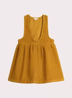 Robe moutarde sans manches velours côtelé pour fille offre à 22,99€ sur DPAM