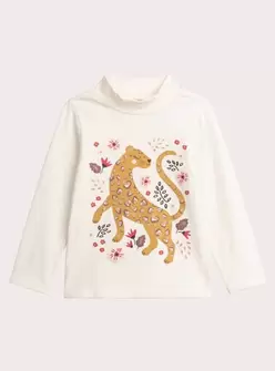 Sous-pull animation panthère avec pailettes pour fille offre à 9,99€ sur DPAM