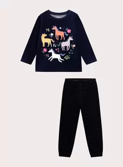 Pyjama phosphorescent en velours pour fille offre à 22,99€ sur DPAM