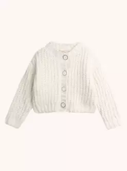 Cardigan écru en maille plume pour fille offre à 19,99€ sur DPAM