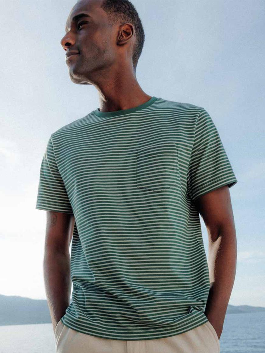 T-shirt rayé homme - coton biologique offre à 45,9€ sur Cyrillus