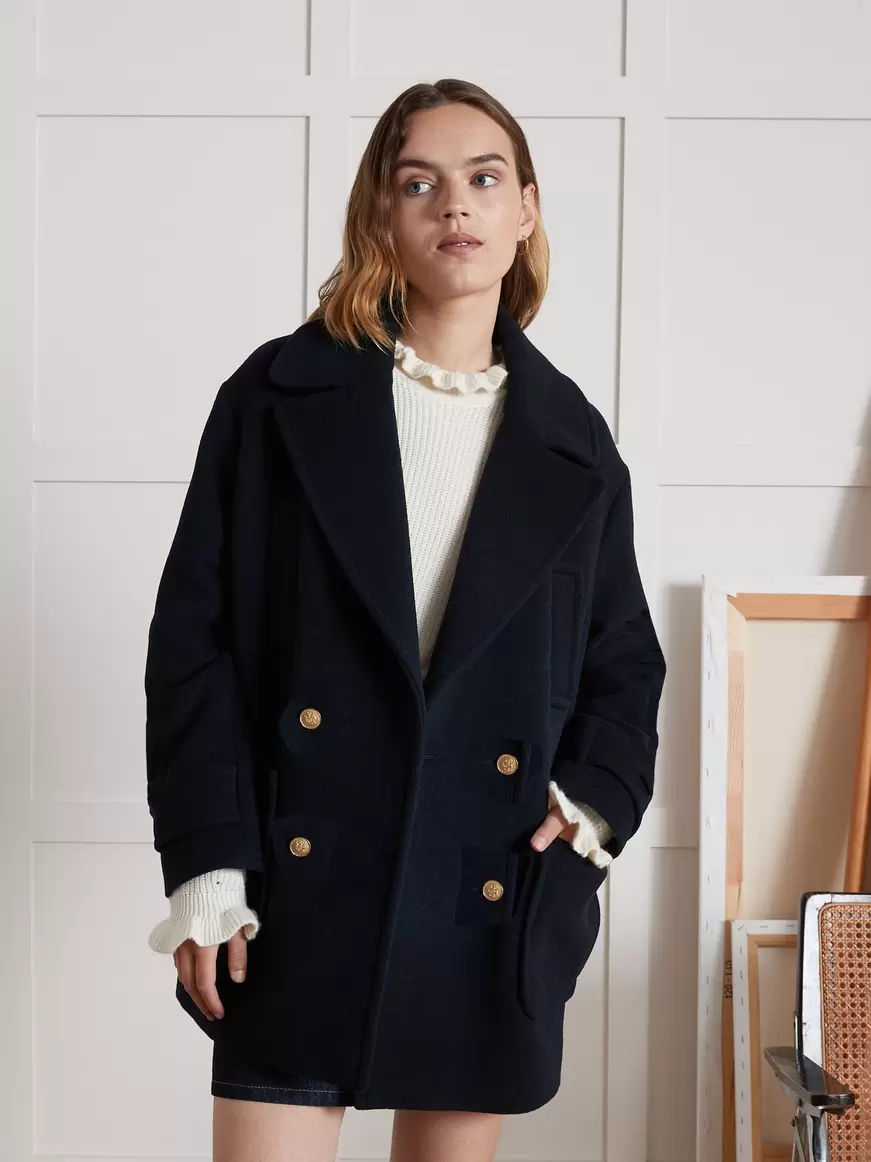 Manteau caban lainage uni femme offre à 249€ sur Cyrillus