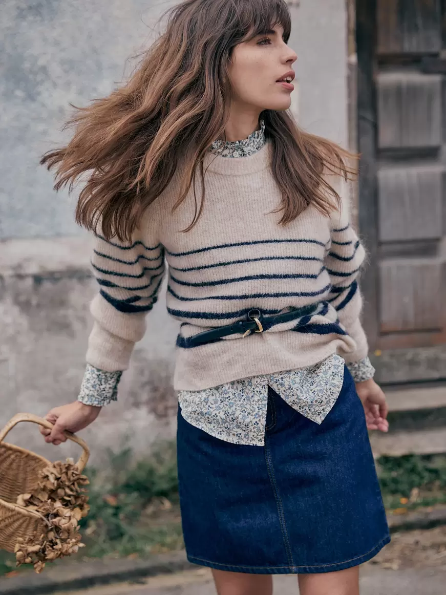 Pull marin femme avec laine et mohair offre à 109€ sur Cyrillus