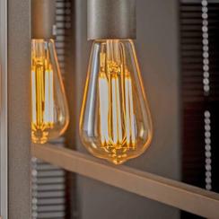 Ampoule goutte ambrée LED filament lumière chaude (E27) offre à 12,5€ sur Pier Import