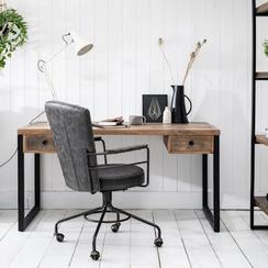 Bureau bois recyclé métal 2 tiroirs BRISBANE offre à 399,2€ sur Pier Import