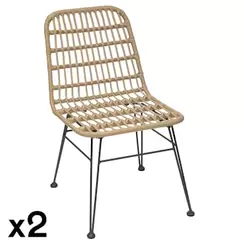 Chaise de jardin en rotin synthétique (lot de 2) GRENADE offre à 101,4€ sur Pier Import