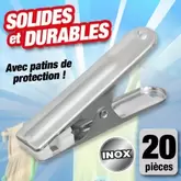 Pinces à linge en  inox -... offre à 14,39€ sur Outiror