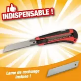 Cutter avec lame de 9mm offre à 4,2€ sur Outiror