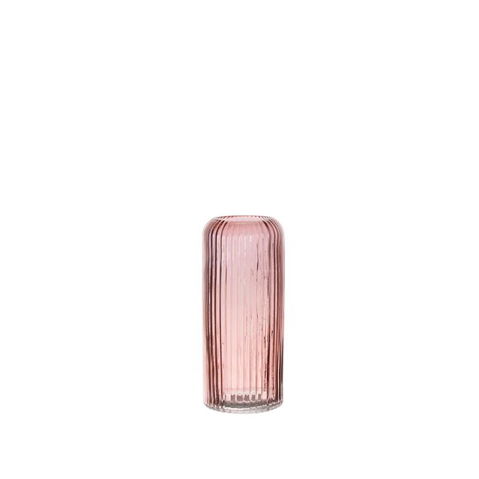 Vase en verre rose d9xh20cm - Nora offre à 9,95€ sur Geneviève Lethu