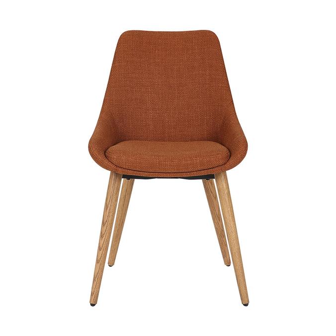 Chaise de salle à manger en tissu cognac - Ben offre à 139€ sur Geneviève Lethu