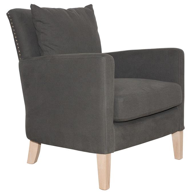 Fauteuil en tissu gris anthracite - Boniface offre à 239,6€ sur Geneviève Lethu