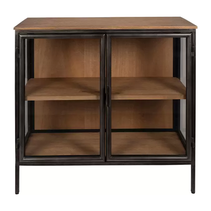 Buffet bas 2 portes en manguier naturel et fer h90cm - Tucson offre à 599€ sur Geneviève Lethu