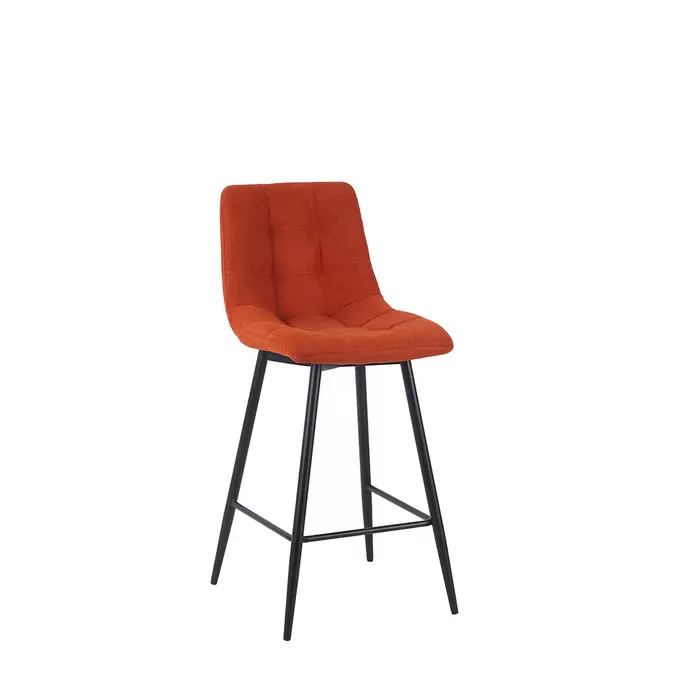 Chaise de bar en tissu matelassé terracotta - Lilly offre à 149€ sur Geneviève Lethu