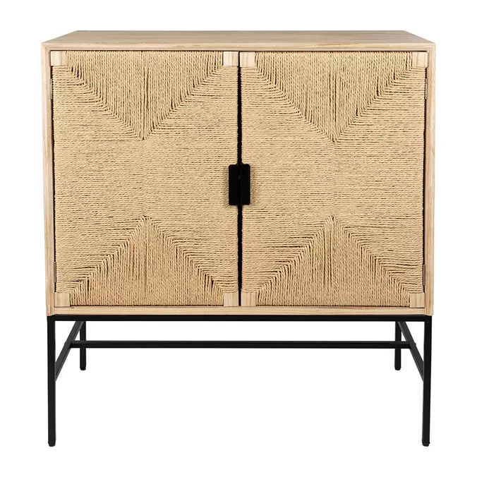 Buffet 2 portes en naturel et noir h90cm - Kenda offre à 259€ sur Geneviève Lethu