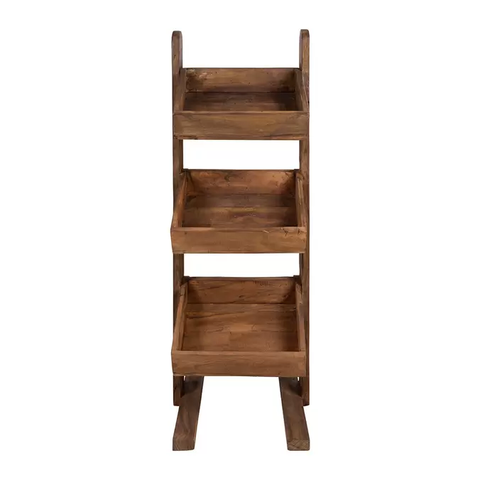 Etagère 3 plateaux en bois recyclés naturel H100cm - Campagne offre à 199€ sur Geneviève Lethu