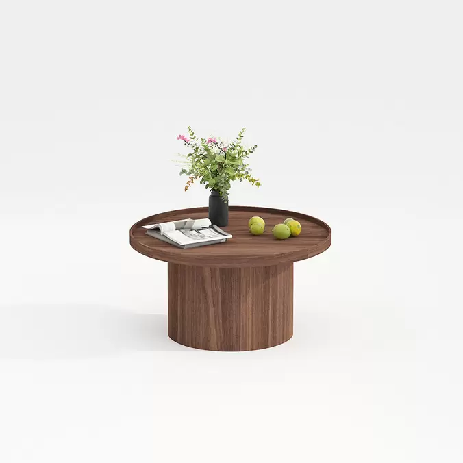 Table basse ronde en bois de châtaignier d80xH35cm - Plasma offre à 349€ sur Geneviève Lethu