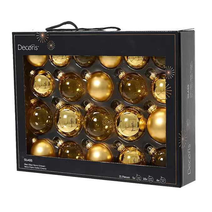 Boite de 21 boules en verre doré d7cm offre à 5,95€ sur Geneviève Lethu