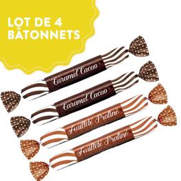 Lot De 4 Bâtonnets Caramel Feuilleté Praliné &... offre à 6€ sur Le Comptoir de Mathilde