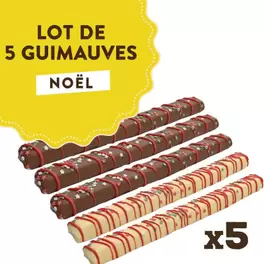 Lot Guimauves Edition Noël - 2 chocolats - 5x80G offre à 24,75€ sur Le Comptoir de Mathilde