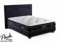 Pack Beautyrest Luxury - Alhambra / Slat couture (Bleu nuit) offre à 2779€ sur Grand Litier