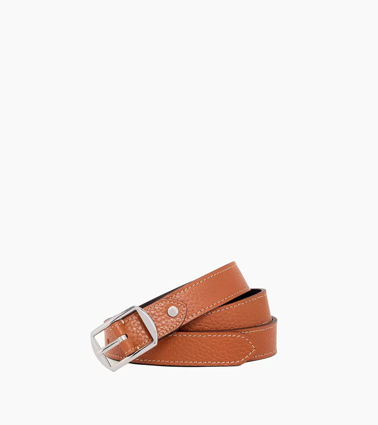 Ceinture réversible femme avec boucle carrée en cuir grainé offre à 130€ sur Le Tanneur