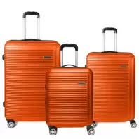 Lot de 3 valises rigides Summer Extensibles 77, 67 et 55 cm Orange offre à 125€ sur Rayon d'Or