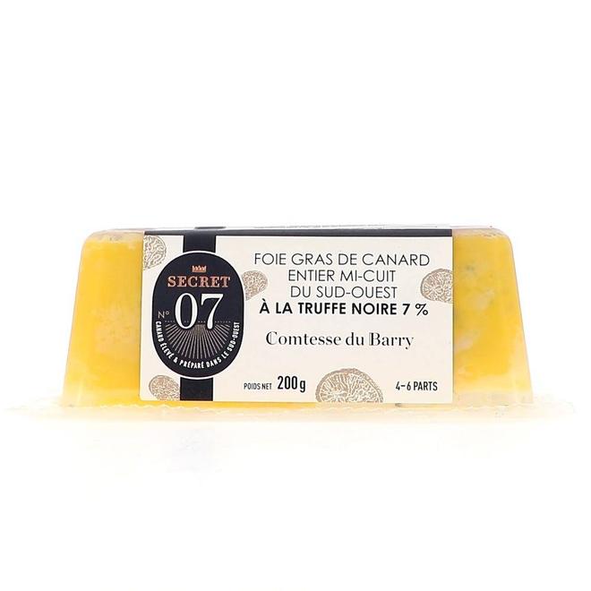 Secret n°07 : foie gras de canard entier mi-cuit du Sud-Ouest à la truffe noire 7 % (200g) offre à 82,5€ sur Comtesse du Barry