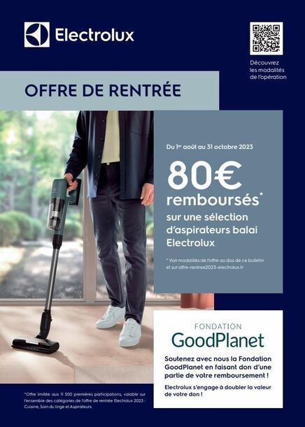 Balai Electrolux offre sur Boulanger