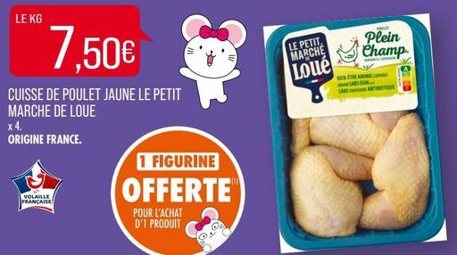 CUISSE DE POULET JAUNE LE PETIT MARCHE DE LOUE 