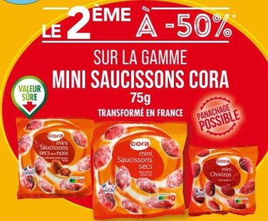 SUR LA GAMME MINI SAUCISSONS CORA 