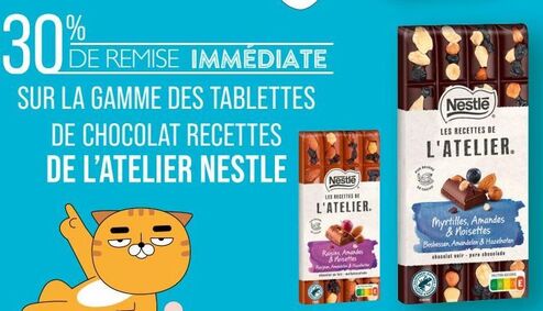 SUR LA GAMME DES TABLETTES DE CHOCOLAT RECETTES DE L'ATELIER NESTLE 