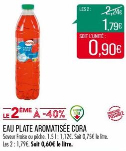 EAU PLATE AROMATISÉE CORA 