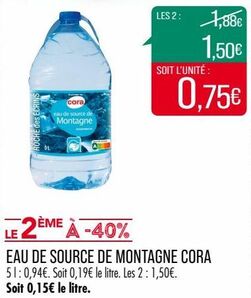 EAU DE SOURCE DE MONTAGNE CORA 