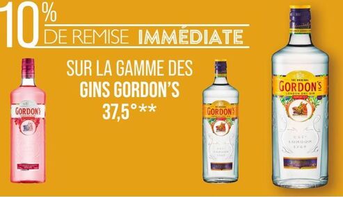 SUR LA GAMME DES GINS GORDON'S 