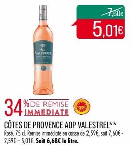 COTES DE PROVENCE AOP VALESTREL 