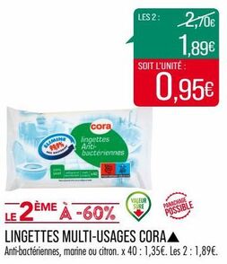 LINGETTES MULTI-USAGE CORA 